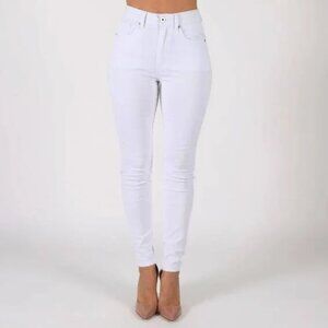 REDFOX SUPER STRETCH DENIM SKINNY JEANS (WHITE) JUNIORS SIZE 5